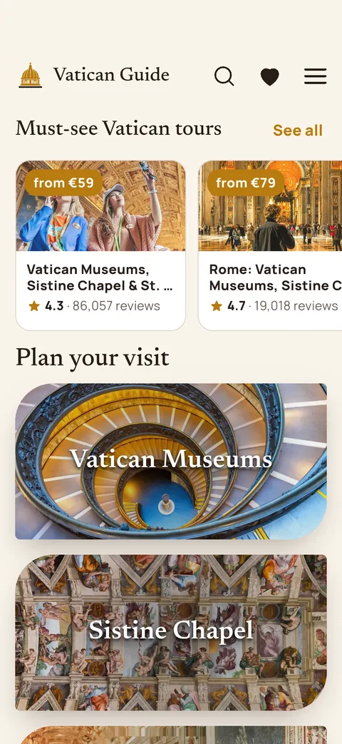 The app's first screen