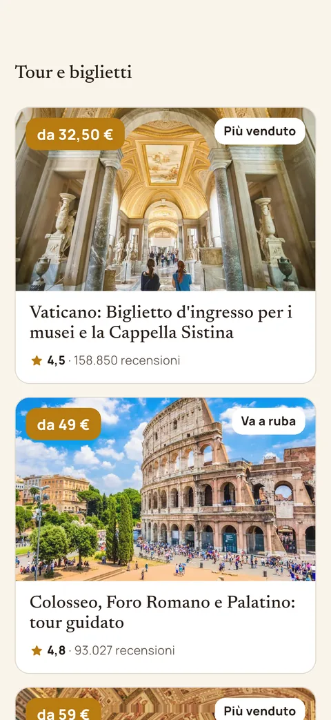 I tour del Vaticano nell'app